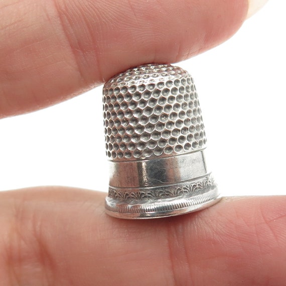 925 Sterling Silver Antique Art Deco Thimble Size 