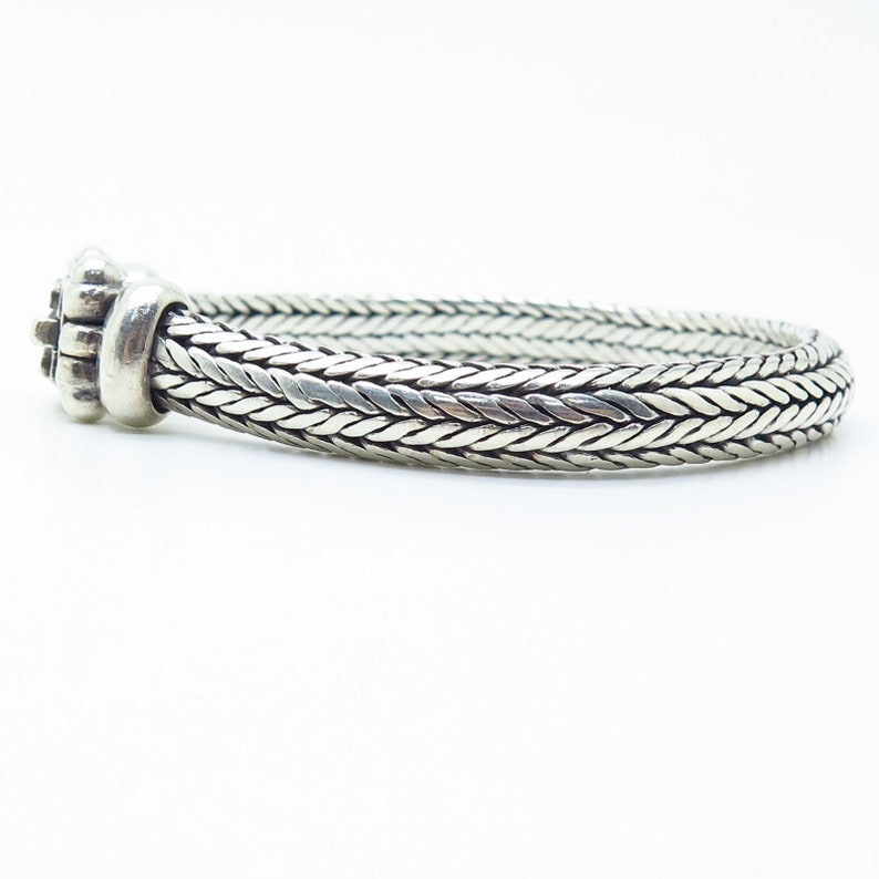 925 Sterling Silver Thick Braided Bracelet 6.5