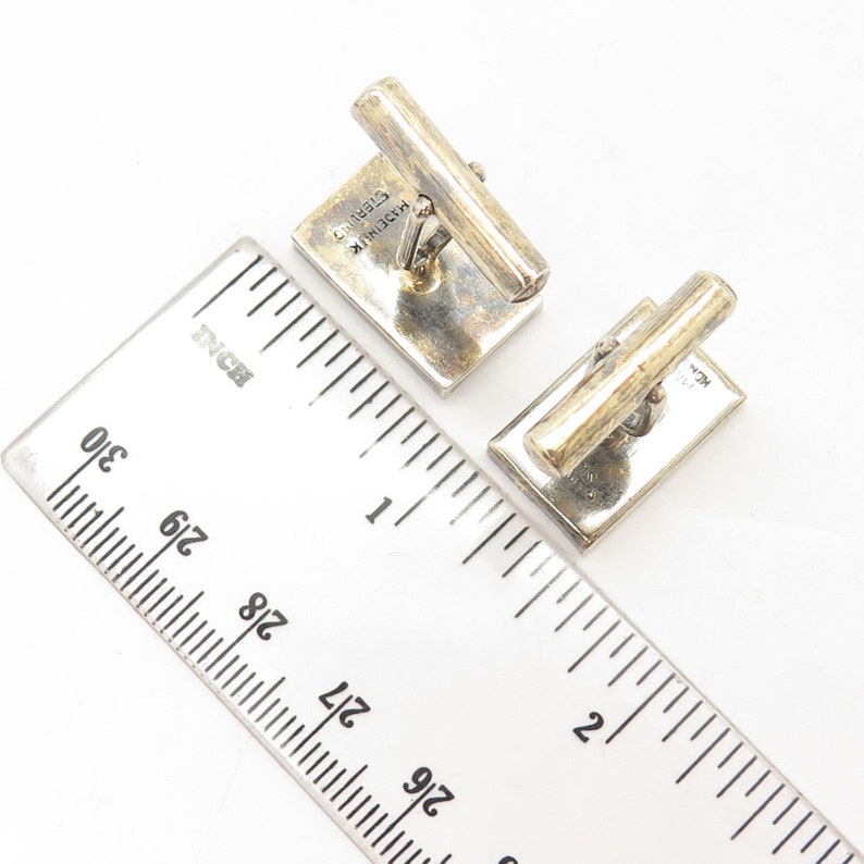 925 Sterling Silver Vintage Hong Kong Abacus Design Cufflinks