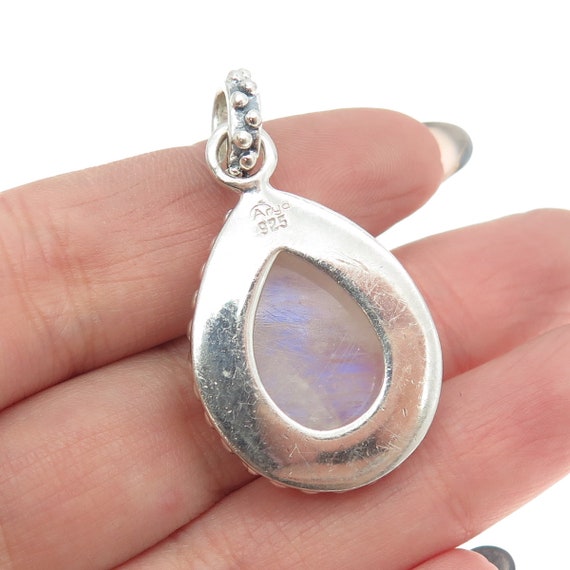 ARYA 925 Sterling Silver Vintage Real Moonstone G… - image 2