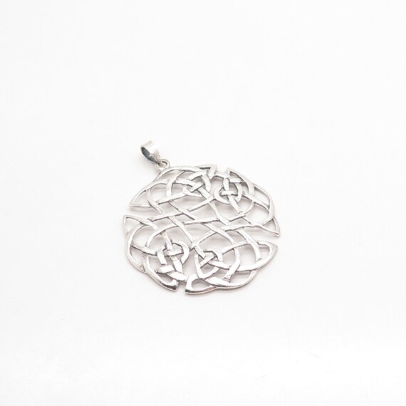 925 Sterling Silver Vintage Celtic Pendant - image 4