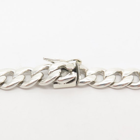 925 Sterling Silver Vintage Cuban Chain Necklace … - image 5