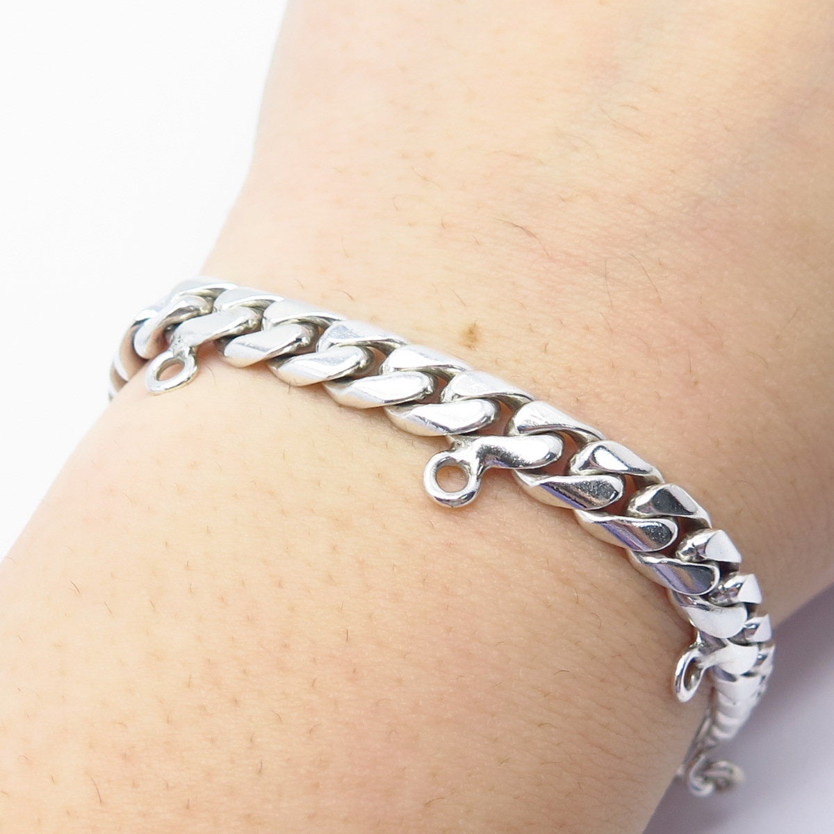 925 Sterling Silver Vintage Mexico Cuban Link Bracelet 7 925 Sterling Silver Vintage Mexico Cuban Link Bracelet 7