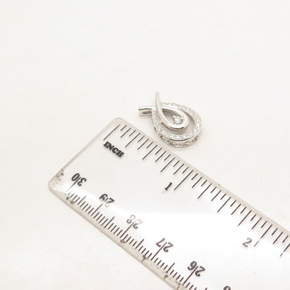 925 Sterling Silver Real Diamond Slide Pendant - image 3