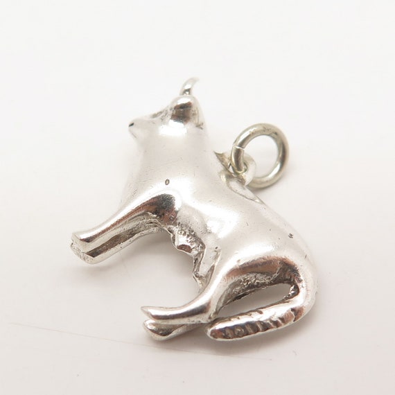 925 Sterling Silver Vintage Bull / Ox 3D Pendant - image 7