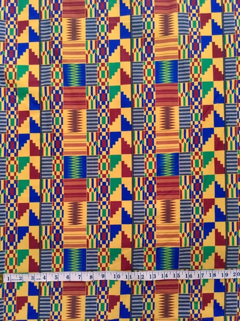 African Print Denim/upholstery/heavyweight Cotton Fabric Etsy