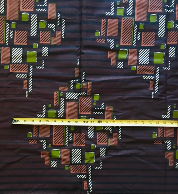 brown olive green African Print Fabric beige swirls brown olive green African Print Fabric beige swirls