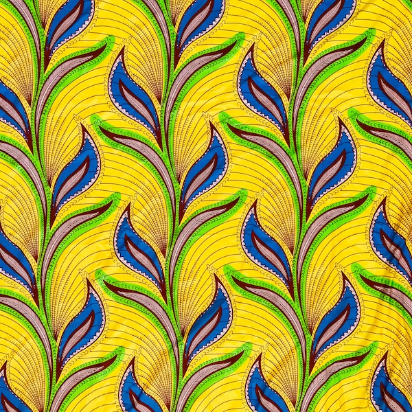 Green African Fabric - Etsy