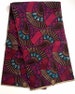 African Print Fabric/ Ankara - Magenta, Turquoise 'Roman Fanning', YARD or WHOLESALE 