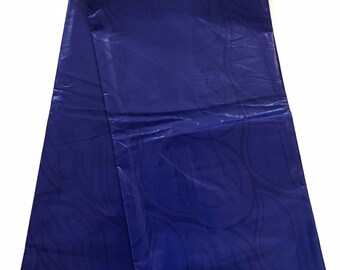 African Bazin (Brocade) Fabric - Blue, Per Yard