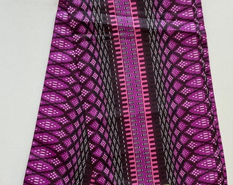 African Print Fabric/ Ankara - Purple, Pink 'Glam Skin,' YARD or WHOLESALE