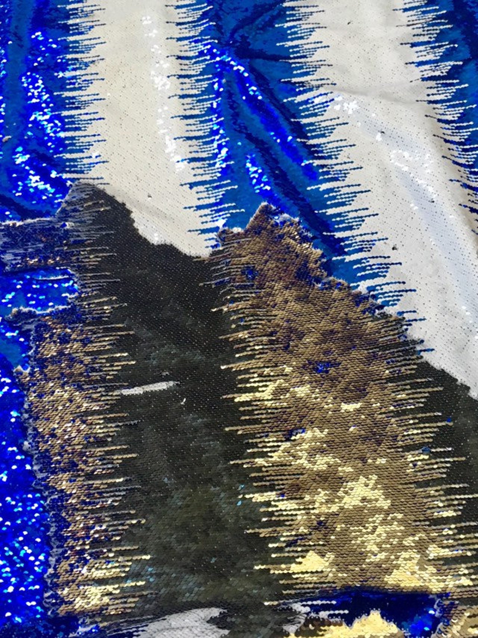 African Fabric/ Stretch Color Changing Sequin Fabric Blue Etsy