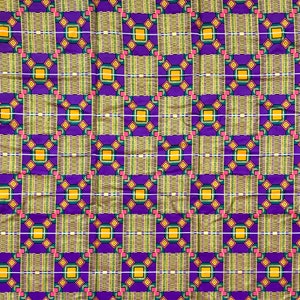 African Print Fabric/ Ankara Purple, Pink, Green, Shimmery Gold Glitter ...