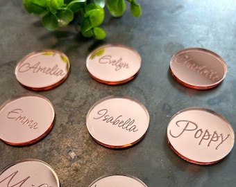 Custom Wedding Place Cards - Laser Cut Acrylic Name Settings