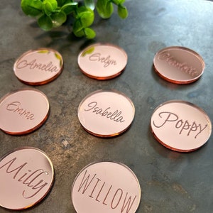 Gepersonaliseerde bruiloft naam plaatsen bruiloft gunst naamkaartjes acryl bruiloft naam plaats tafel instellingen rosé goud zilver acryl instellingen
