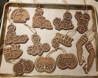 Funny and Naughty Gingerbread - Valentines day - Sex Position Ornament, Inappropriate Gifts, Dirty Christmas, Gag Gift, Gift Exchange