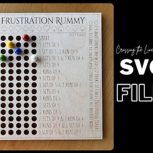 Frustration Rummy Board Game Laser Cut File (SVG)