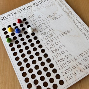 Frustration Rummy Board Game, Gameboard, Family Game Night, Marbles ...