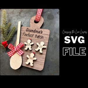 Kitchen Ornaments, Custom Family Cookie Ornament, Gifts for Grandma Ornament, Family Name Ornament, Grandkids Ornament, Baking Ornament