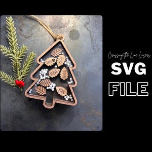 Christmas Tree Shaker Ornament Laser Cut File (SVG Digital File) Glowforge Tested