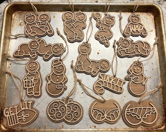 Naughty Gingerbread Ornament Gag Gift Valentines Husbands Unique Ideas Lovers Positions Ornaments Inappropriate Christmas