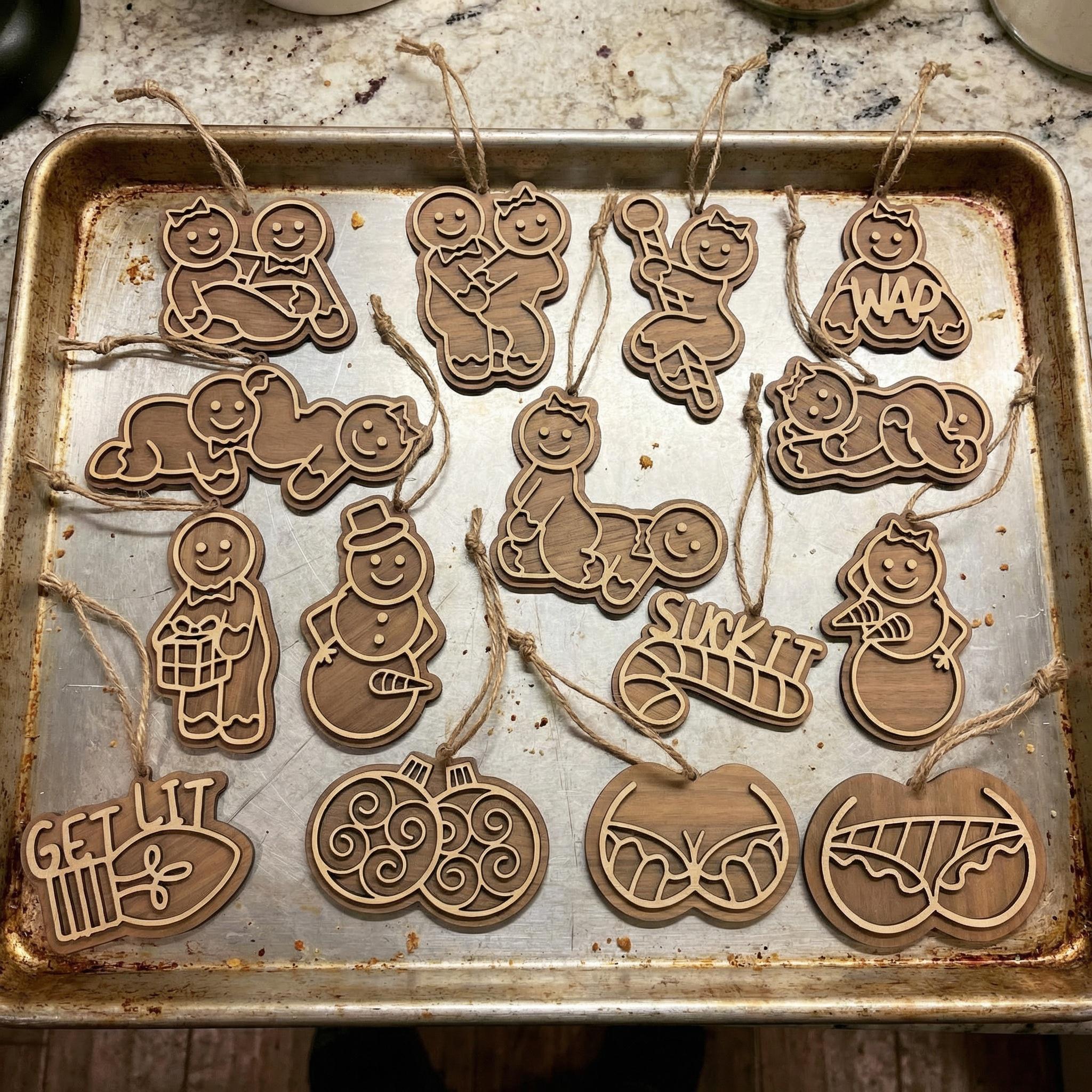 Naughty Gingerbread Ornament Gag Gift Valentines Husbands Unique Ideas ...
