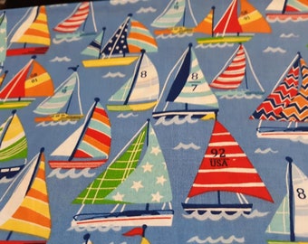 First Mate Sailor Whales Sea Ocean Boats 100/% Cotton Fabric Patchwork