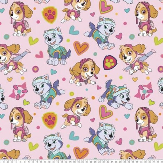 Paw Patrol Fleece Fabric by the Yard Etsy