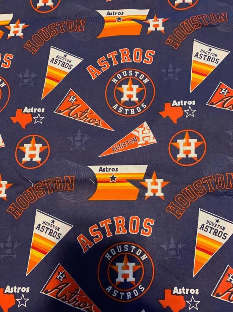 HOUSTON ASTROS MLB 100/% COTTON BRAND NEW DESIGN MULTI COLOR 1 YARD PIECE