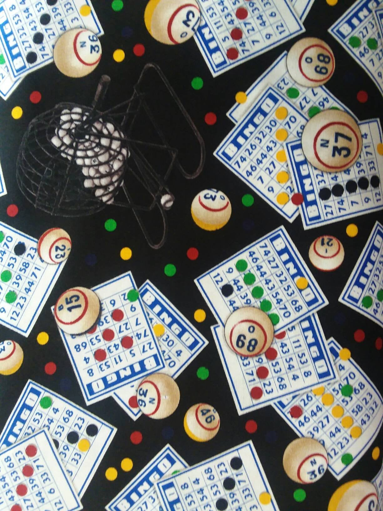 Bingo Cotton Fabric by the Yard Etsy