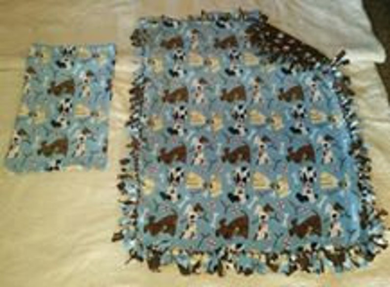 Handcrafted Fleece Puppy Blanket with FREE Matching Pillowcase Etsy
