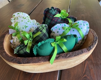 St Patricks Day Tiered Tray Decorations, St. Patrick's Day Bowl Fillers, St. Patricks Day Ornaments, Green Hearts