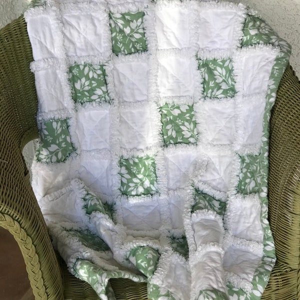 Baby Quilt, Baby Blanket, Rag Blanket, Baby Shower Gift , Baby Blanket Gender Neutral Gift