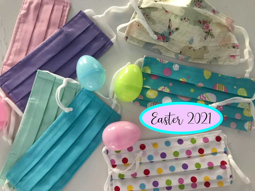 Pastel Color Face Masks Easter Masks 100 Double Cotton Etsy UK
