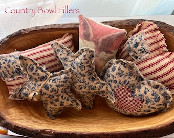 Patriotic Bowl Fillers,  Small American Flag Pillows