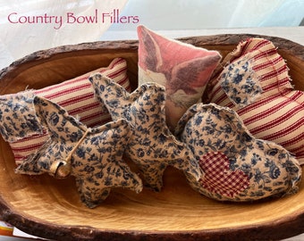 Patriotic Bowl Fillers,  Small American Flag Pillows