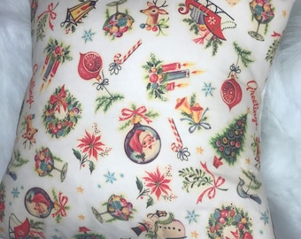 Vintage Inspired Christmas Pillow Cover