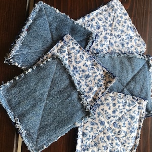 Country Denim Coasters Set of 6
