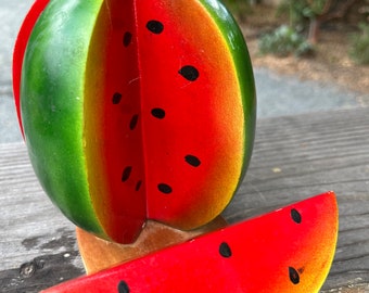 Vintage & Primitive Watermelon Napkin Holder Made from Wood