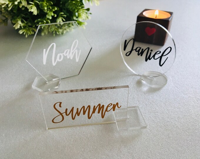 Personalised Wine Glass Christmas Charms Customised Xmas Name Place Settings !!!