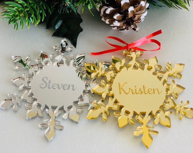 Hexagon First Christmas Decor personalized Custom laser cut names CHRISTMASgift Please Enter your phone number in the NOTE to the seller