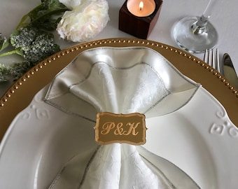Love Napkin Ring Holders Personalized Wedding Napkin Rings Etsy