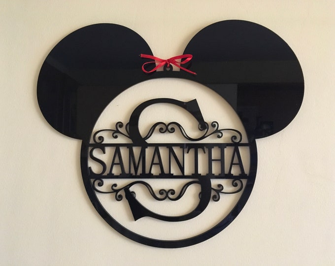 Home Kitchen Mickey Mouse Monogram Personalized Any Name