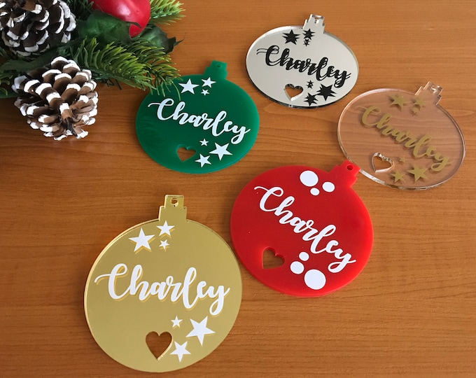 personalized Reindeer Christmas Tree Hanging Wood Decoration Gift Xmas