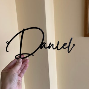 Personalized Name Sign, Family Sign, Custom Names and Heart, Custom Metal Words, Laser Cut Names, Script Metal Letters for Wall, Love Plaque image 5