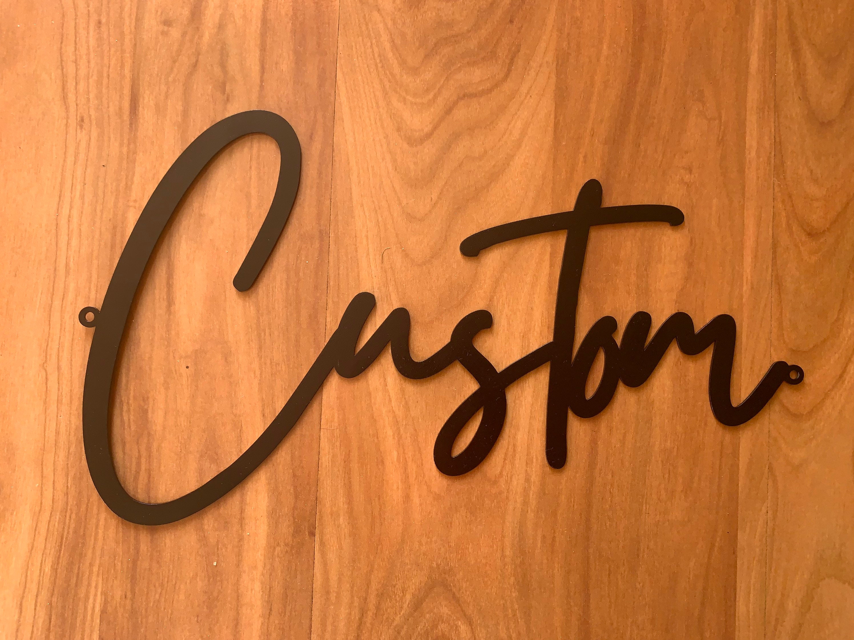 Personalized Metal Words Custom Design Your Text Made To Order Script