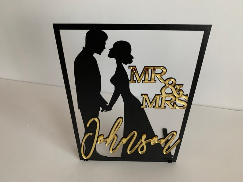 Mr & Mrs Sign Custom Wedding Last Name Signs Personalized | Etsy