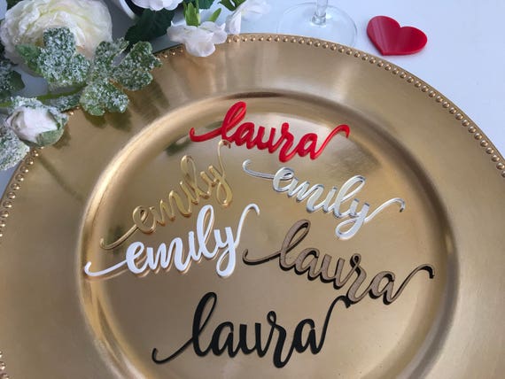 Personalized Wedding Place Cards - Custom Laser Cut Names - Wood Place Tags for Reception - Acrylic Place Name Cards for Wedding Seating