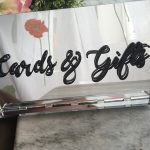 Acrylic Wedding Cards & Gifts Table Sign image 7