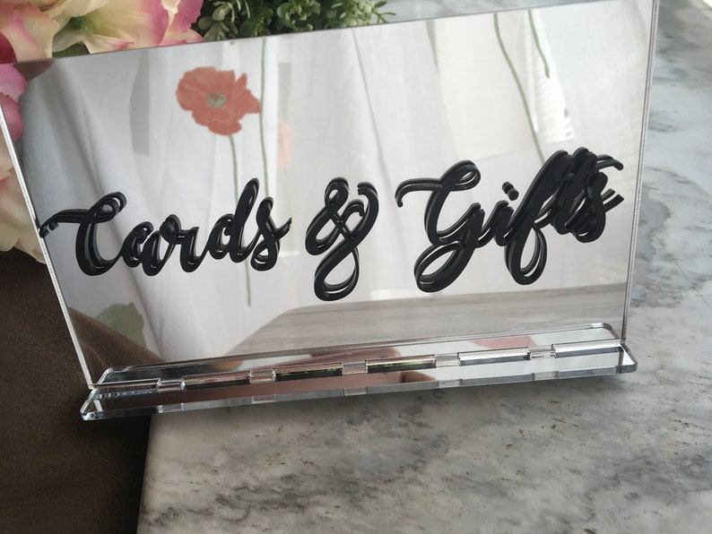 Acrylic Wedding Cards & Gifts Table Sign image 7